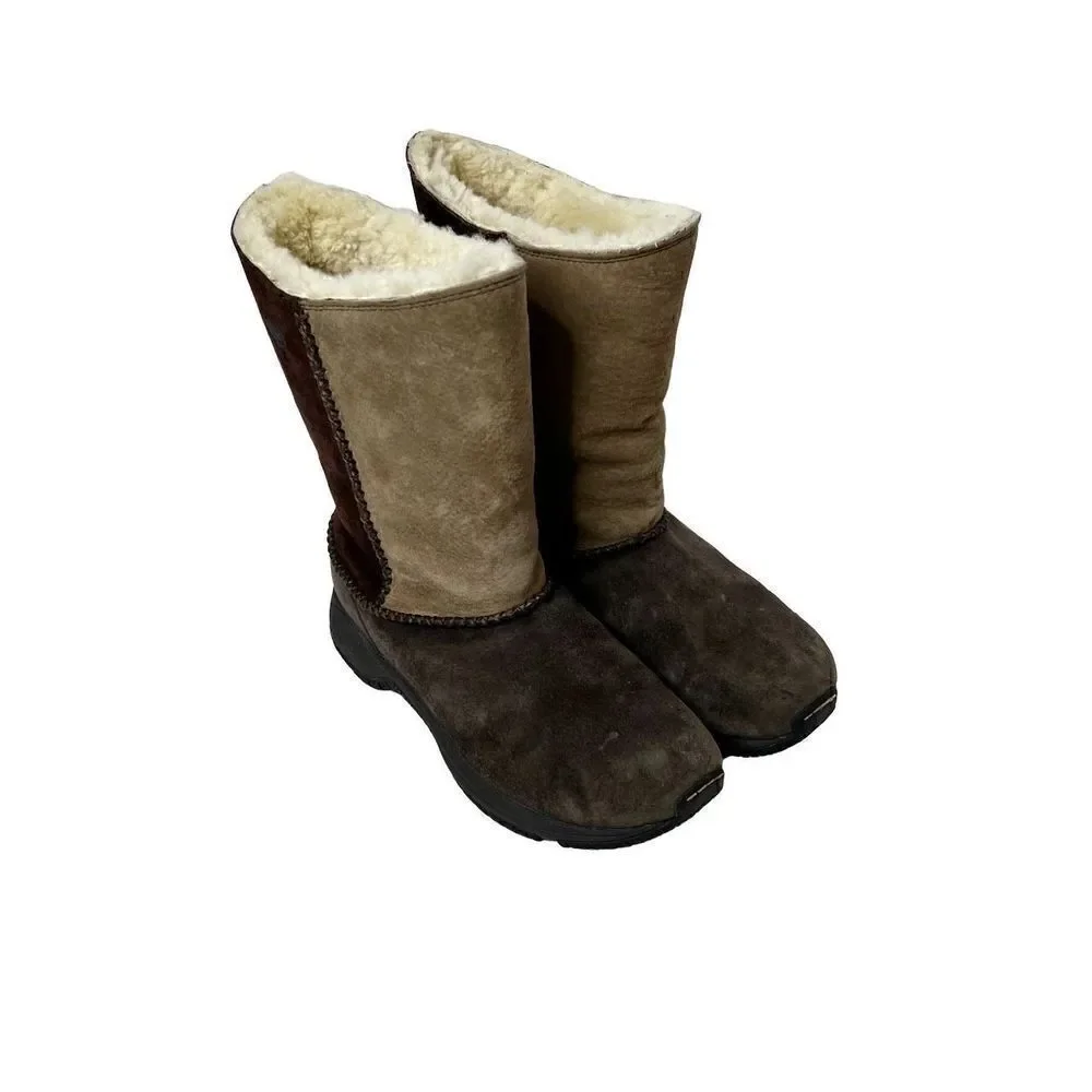 Merrell encore stitch high express fur lined suede boots size 8